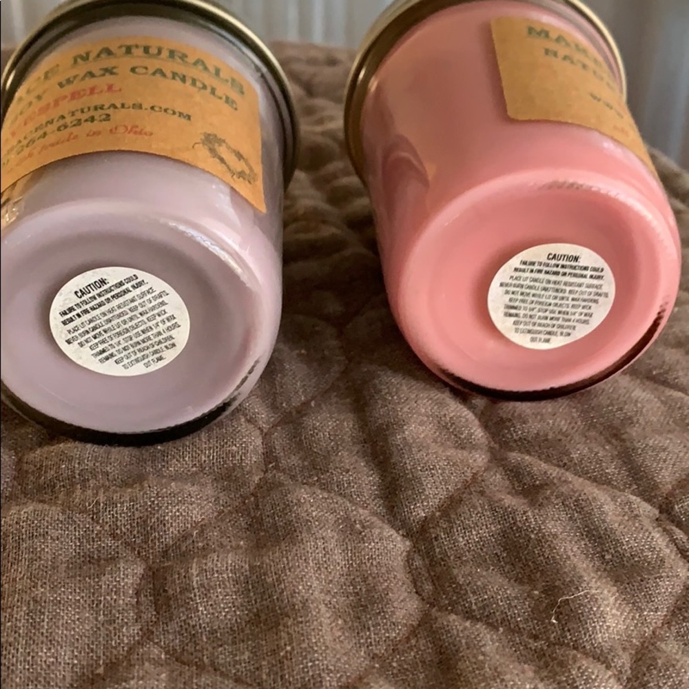 2- 8 Oz Make peace Naturals Soy Wax Candles - Picture 5 of 6